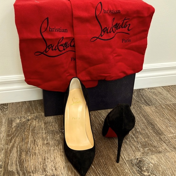 So Kate louboutin classic black 130mm suede heels - Picture 1 of 3